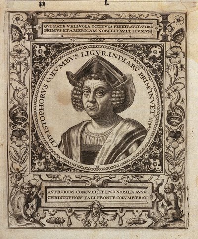 Porträt von Christoph Kolumbus von Johann Theodor de Bry