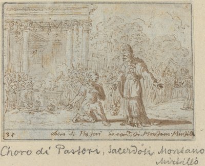 Chor der Hirten und Priester: Montano, Mirtillo von Johann Wilhelm Baur