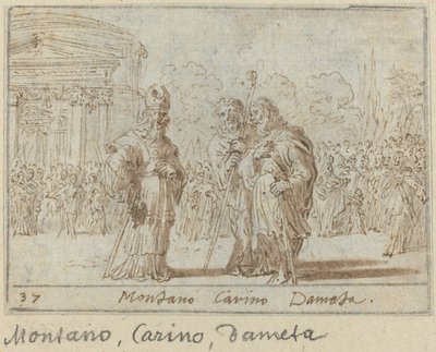 Montano, Carino und Dameta, 1640 von Johann Wilhelm Baur
