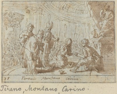 Tirenio, Montano und Carino, 1640 von Johann Wilhelm Baur