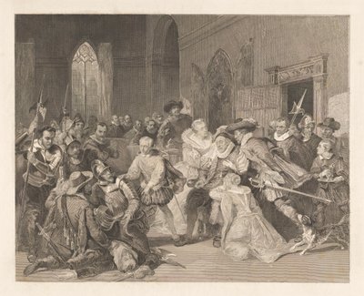 Attentat von Jean de Jauregui auf Prinz Wilhelm I., 18. März 1852 von Johann Wilhelm Kaiser (I)