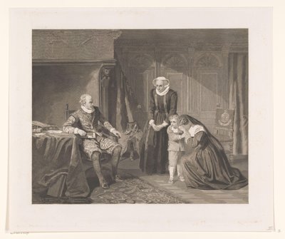 Die Mutter, Frau und Sohn von Reinier van Oldenbarnevelt bitten Maurits um Gnade, 1623 von Johann Wilhelm Kaiser (I)