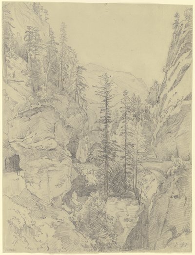 Abschnitt an der Via Mala von Johann Wilhelm Schirmer