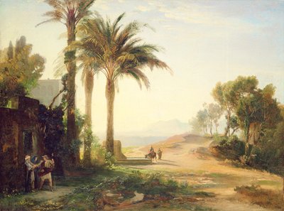 Die Abreise des Mannes nach Jericho (Morgen) ca. 1856 von Johann Wilhelm Schirmer