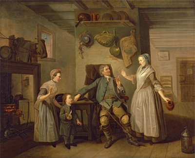David Garrick und Mary Bradshaw in The Farmers Return von David Garrick, ca. 1762 von Johan Joseph Zoffany