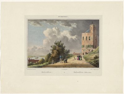 Ansicht des Belvédère in Nijmegen von Johannes Franciscus Christ