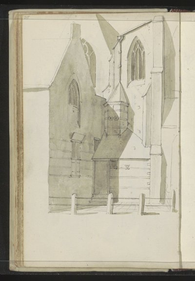 Seitenansicht der Grote Kerk in Hoorn von Johannes Huibert Prins