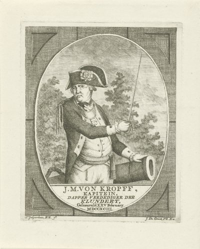 Porträt von Joachim Maurits von Kropff von Johannes Jelgerhuis