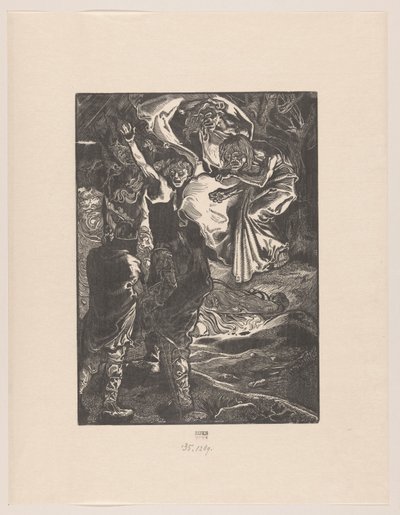 Macbeth und Banquo treffen die drei Hexen von Johannes Josephus Aarts