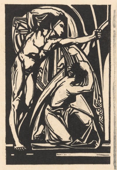 Stehender Mann und kniende Frau von Johannes Josephus Aarts