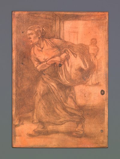 Frau trägt einen Ballen von Johannes Josephus Aarts