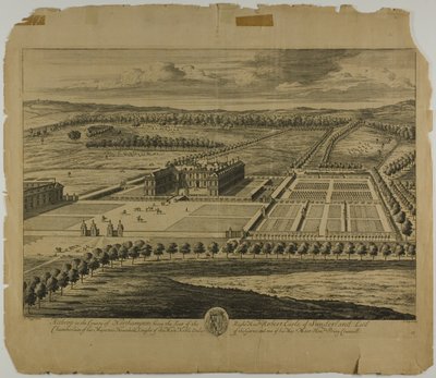 Althrop in der Grafschaft Northampton, Tafel 27 aus Britannia Illustrata von Johannes Kip