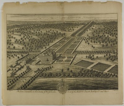 Melton Constable in der Grafschaft Norfolk, Tafel 51 aus Britannia Illustrata von Johannes Kip