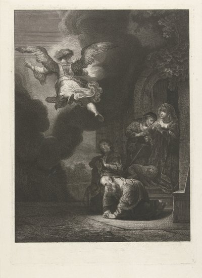Der Engel verlässt Tobias und seine Familie von Johannes Pieter de Frey