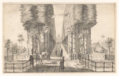 Ansicht des Landhauses Weltevreden in Batavia von Johannes Rach