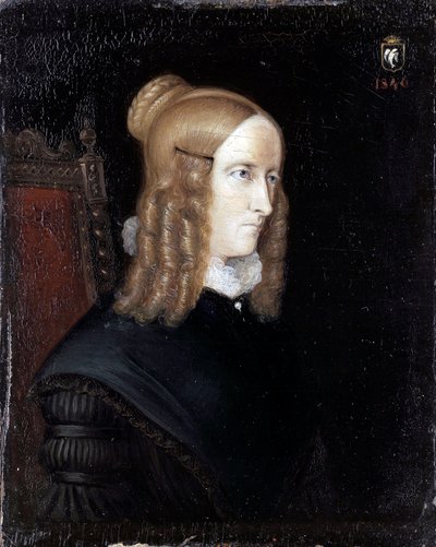 Porträt von Annette von Droste-Hülshoff (1797-1848) von Johannes Sprick