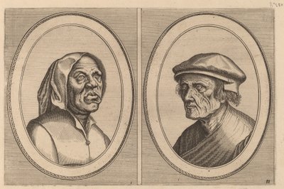 "Baef Schol-becx" und "Spruyt Vroegh-bedorven" von Johannes and Lucas van Doetechum after Pieter Bruegel the Elder