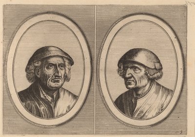 "Hans Onvertsaeght" und "Koen Slock-speck" von Johannes and Lucas van Doetechum after Pieter Bruegel the Elder