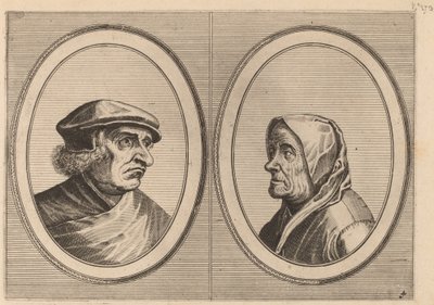 "Joris Ysegrim" und "Quastighe Jopje" von Johannes and Lucas van Doetechum after Pieter Bruegel the Elder