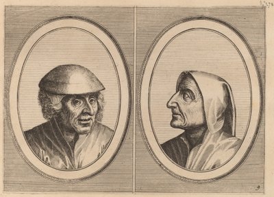 "Kees Geldt-sack" und "Kaarighe Truy" von Johannes and Lucas van Doetechum after Pieter Bruegel the Elder