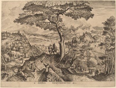Milites Requiescentes (Ruhende Soldaten) von Johannes and Lucas van Doetechum after Pieter Bruegel the Elder