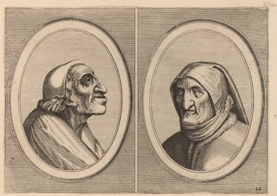 "Pater Muylaert" und "Mater Bille-bloots" von Johannes and Lucas van Doetechum after Pieter Bruegel the Elder