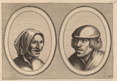 "Vrouw Verneem-al" und "Hans de Pluym-strijcker" von Johannes and Lucas van Doetechum after Pieter Bruegel the Elder