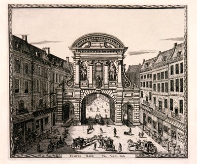 Temple Bar, London, ca. 1700 von Johannes de Ram