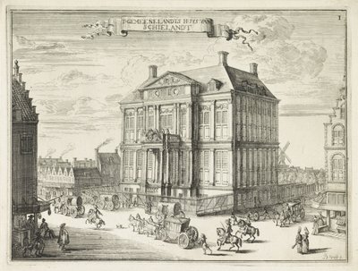 Ansicht des Schielandshuis in Rotterdam von Johannes de Vouw