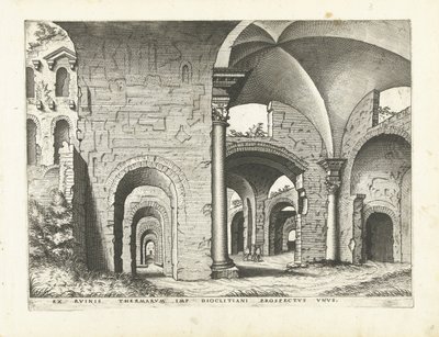 Ansicht der Thermen von Diokletian von Johannes of Lucas van Doetechum (attributed to)