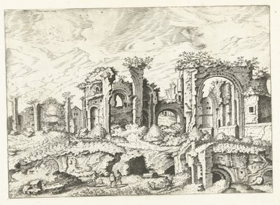 Viertes Bild von Ruinen auf dem Palatin von Johannes of Lucas van Doetechum (attributed to)