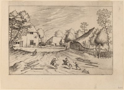 Das Gasthaus des Schwans mit Bauernhöfen von Johannes van Doetechum, the Elder and Lucas