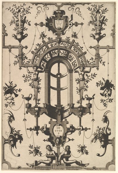 Moderne Groteske mit Bandelwerk, 1554 von Johannes van Doetecum I