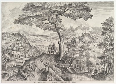 Soldaten bei der Rast Milites requiescentes aus Die großen Landschaften, ca. 1555-56 von Johannes van Doetecum I