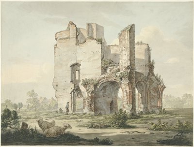 Die Ruine der Abtei von Rijnsburg von Johannes van Lexmond