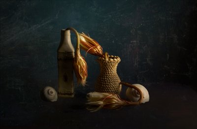 Verblassendes Blumen-Stillleben von John-Mei Zhong