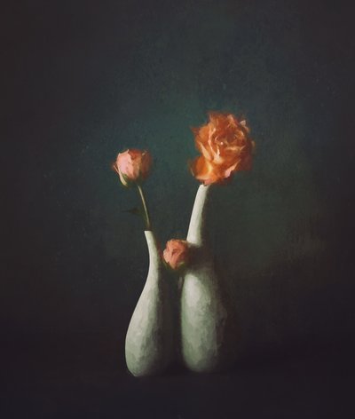 Stimmungsvolle Rosenvase von John-Mei Zhong