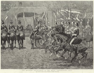 Das Militärturnier in der Royal Agricultural Hall (Gravur) von John (after) Charlton