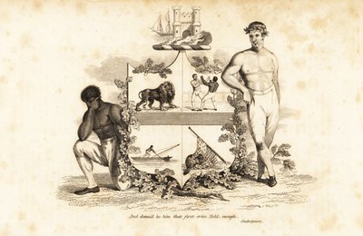 Wappen von Tom Cribb, englischer Bare-Knuckle-Boxer 1781-1848 von John (after) Emery