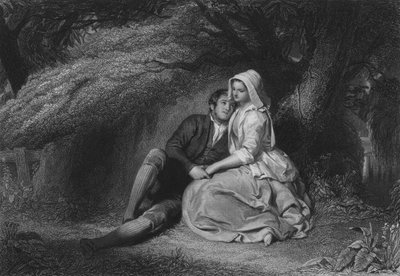 Illustration für Die Samstagabend des Landmanns von Robert Burns, Vers IX von John (after) Faed