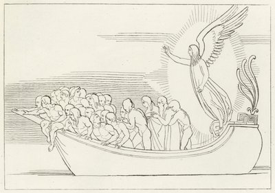 Der Segen, Fegefeuer, Gesang 2 (Gravur) von John (after) Flaxman