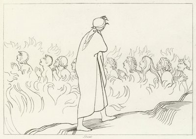 Die Fleischeslust, Fegefeuer, Gesang 25 (Gravur) von John (after) Flaxman