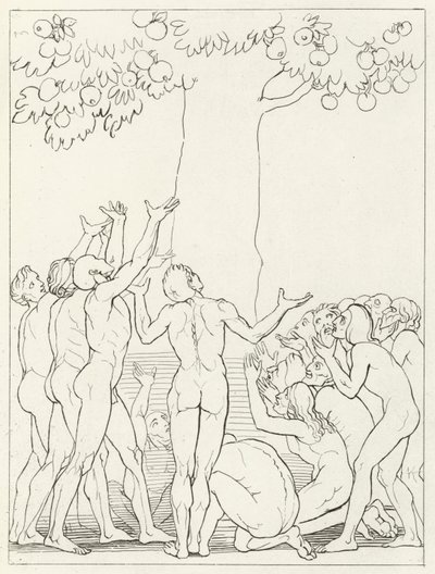 Die Unmäßigen, Fegefeuer, Gesang 24 (Gravur) von John (after) Flaxman