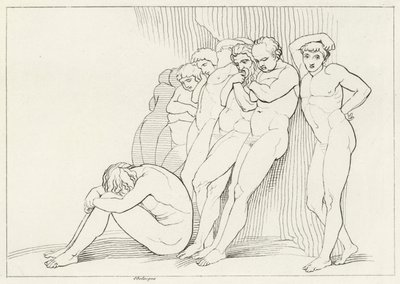 Die Nachlässigen, Fegefeuer, Gesang 4 von John (after) Flaxman