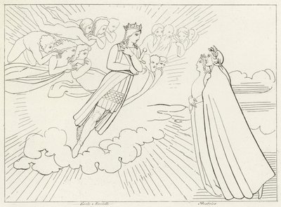 Der Planet Venus, Paradies, Gesang 8 (Gravur) von John (after) Flaxman