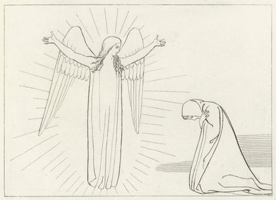 Die Begrüßung, Fegefeuer, Gesang 10 (Gravur) von John (after) Flaxman