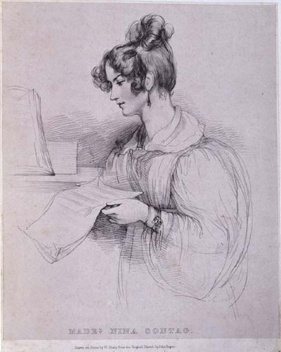 Mademoiselle Nina Sontag, graviert von William Sharp (1803-75) von John (after) Hayter