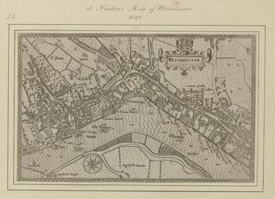 Ein Plan von Westminster von John (after) Norden