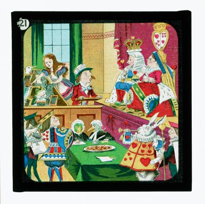 Alice im Wunderland, Farbige Laternenbilder von John (after) Tenniel