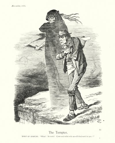Sir John Tenniel Karikatur: Der Versucher von John (after) Tenniel